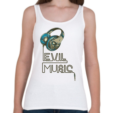 PRINTFASHION Evil Music - Női atléta - Fehér női trikó