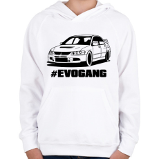 PRINTFASHION EvoGang - Gyerek kapucnis pulóver - Fehér