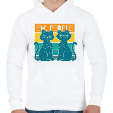 PRINTFASHION Ew people - Férfi kapucnis pulóver - Fehér férfi pulóver, kardigán