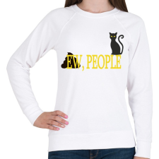 PRINTFASHION Ew people - Női pulóver - Fehér női pulóver, kardigán