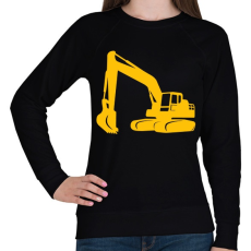 PRINTFASHION Excavator - Női pulóver - Fekete
