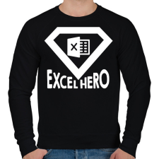 PRINTFASHION Excel hero - Férfi pulóver - Fekete férfi pulóver, kardigán