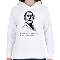 PRINTFASHION Excuse, but do I? - Női kapucnis pulóver - Fehér