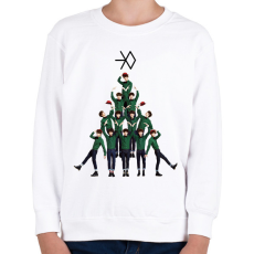 PRINTFASHION EXO Christmas - Gyerek pulóver - Fehér