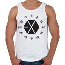 PRINTFASHION EXO logo - Férfi atléta - Fehér atléta, trikó
