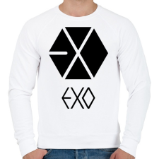 PRINTFASHION exo logo - Férfi pulóver - Fehér férfi pulóver, kardigán