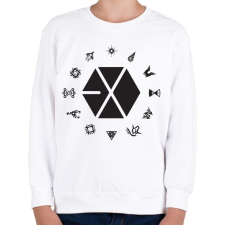 PRINTFASHION EXO logo - Gyerek pulóver - Fehér gyerek pulóver, kardigán
