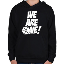 PRINTFASHION Exo: We are one! - Gyerek kapucnis pulóver - Fekete gyerek pulóver, kardigán