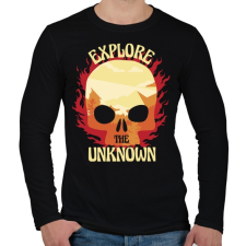 PRINTFASHION Explore - fedezd fel az ismeretlent - Férfi hosszú ujjú póló - Fekete férfi póló