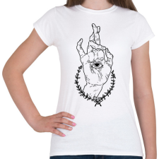 PRINTFASHION Eye in hand - Női póló - Fehér női póló