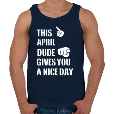 PRINTFASHION Ez a áprilisi csávó szép napot kíván neked - Férfi atléta - Sötétkék