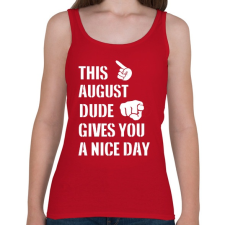 PRINTFASHION Ez a augusztusi csávó szép napot kíván neked - Női atléta - Cseresznyepiros női trikó