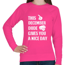 PRINTFASHION Ez a decemberi csávó szép napot kíván neked - Női pulóver - Fukszia