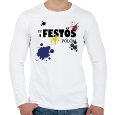 PRINTFASHION Ez a festős pólóm - Férfi hosszú ujjú póló - Fehér