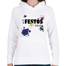 PRINTFASHION Ez a festős pólóm - Női kapucnis pulóver - Fehér