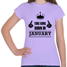 PRINTFASHION Ez a király januárban született - Női póló - Viola