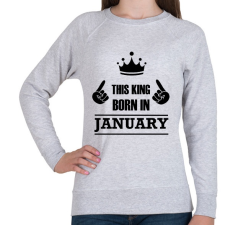 PRINTFASHION Ez a király januárban született - Női pulóver - Sport szürke női pulóver, kardigán