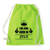PRINTFASHION Ez a király júliusban született - Sportzsák, Tornazsák - Limezöld
