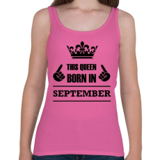 PRINTFASHION Ez a királynő szeptemberben született - Női atléta - Rózsaszín