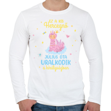 PRINTFASHION Ez a kis hercegnő - Hónappal - Férfi hosszú ujjú póló - Fehér