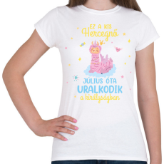 PRINTFASHION Ez a kis hercegnő - Hónappal - Női póló - Fehér