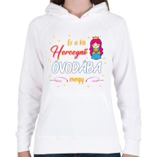 PRINTFASHION Ez a kis hercegnő - Női kapucnis pulóver - Fehér