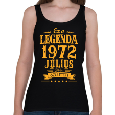 PRINTFASHION Ez a legenda 1972 július 24-én született - Női atléta - Fekete női trikó