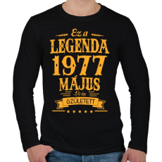 PRINTFASHION Ez a legenda 1977 május 14-én született - Férfi hosszú ujjú póló - Fekete