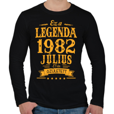 PRINTFASHION Ez a legenda 1982 július 17-én született - Férfi hosszú ujjú póló - Fekete