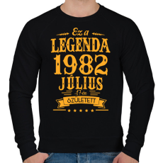 PRINTFASHION Ez a legenda 1982 július 17-én született - Férfi pulóver - Fekete