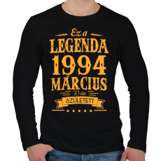 PRINTFASHION Ez a legenda 1994 március 30-án született - Férfi hosszú ujjú póló - Fekete