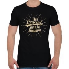 PRINTFASHION Ez a legenda Januárban született - Férfi póló - Fekete férfi póló
