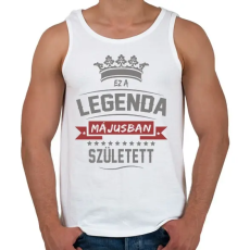 PRINTFASHION Ez a legenda májusban született - Férfi atléta - Fehér