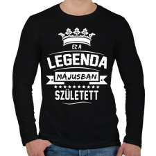 PRINTFASHION Ez a legenda májusban született - Férfi hosszú ujjú póló - Fekete férfi póló