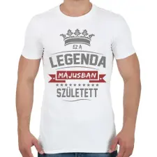 PRINTFASHION Ez a legenda májusban született - Férfi póló - Fehér férfi póló