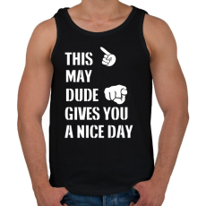 PRINTFASHION Ez a májusi csávó szép napot kíván neked - Férfi atléta - Fekete