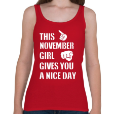 PRINTFASHION Ez a novemberi csaj szép napot kíván neked - Női atléta - Cseresznyepiros női trikó