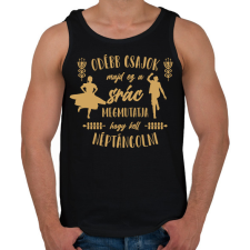 PRINTFASHION Ez a srác megmutatja - Néptánc - Férfi atléta - Fekete atléta, trikó