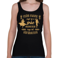 PRINTFASHION Ez a srác megmutatja - Néptánc - Női atléta - Fekete