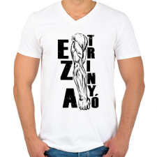 PRINTFASHION Ez a trinyó - Férfi V-nyakú póló - Fehér férfi póló