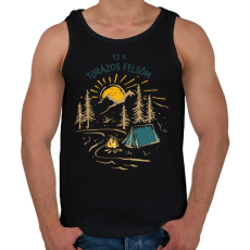 PRINTFASHION Ez a túrázós felsőm - Férfi atléta - Fekete