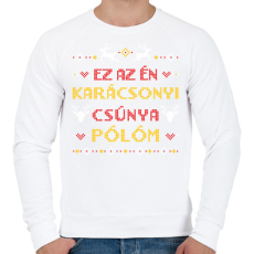 PRINTFASHION Ez az én karácsonyi csúnya pólóm - Férfi pulóver - Fehér