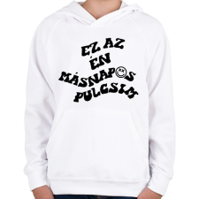 PRINTFASHION Ez az én másnapos pulcsim - Gyerek kapucnis pulóver - Fehér gyerek pulóver, kardigán