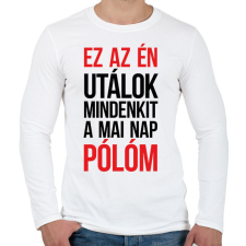 PRINTFASHION Ez az én pólóm - fekete - Férfi hosszú ujjú póló - Fehér férfi póló
