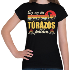 PRINTFASHION Ez az én túrázós pólóm - Női póló - Fekete női póló