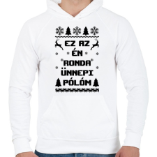 PRINTFASHION Ez az én ünnepi ronda pólóm - Férfi kapucnis pulóver - Fehér férfi pulóver, kardigán