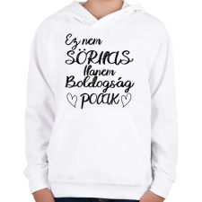 PRINTFASHION Ez boldogság pocak! - Gyerek kapucnis pulóver - Fehér gyerek pulóver, kardigán