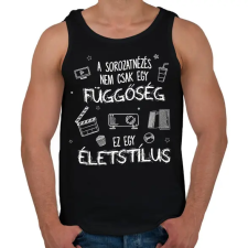 PRINTFASHION Ez egy életstílus - Férfi atléta - Fekete atléta, trikó
