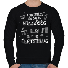 PRINTFASHION Ez egy életstílus - Férfi pulóver - Fekete
