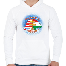 PRINTFASHION Ez itt az őshaza - Férfi kapucnis pulóver - Fehér